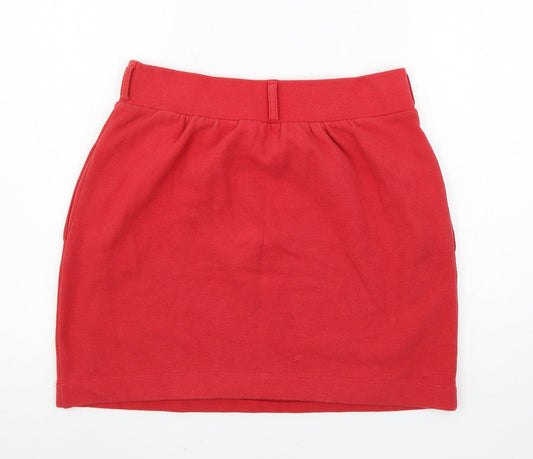 H&M Womens Red Jersey A-Line Skirt Size L