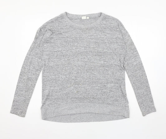 Additional front view of Gap women’s grey jersey pullover sweatshirt, size XS