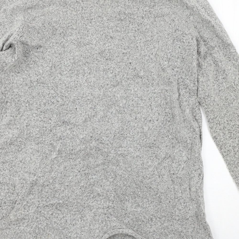 C&A Womens Grey Knit Cardigan Jumper Size M