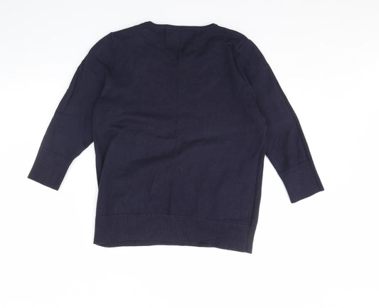 Womens UK Size 14 Per Una Blue Pullover Jumper