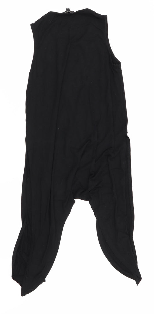 Womens UK Size 8 River Island Black Basic Tank