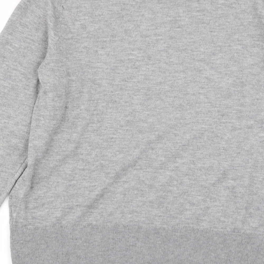 Womens UK Size 8 H&M Grey Basic T-Shirt