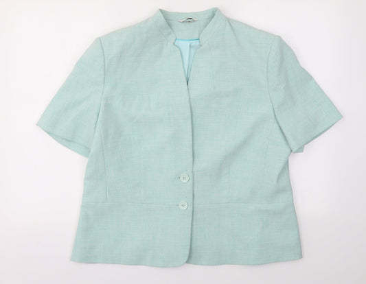 Additional front view of Klass women’s blue jacket blazer, size UK 16