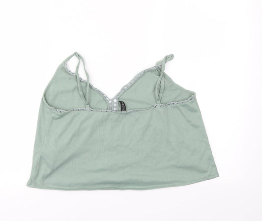 Womens UK Size S H&M Green Basic T-Shirt