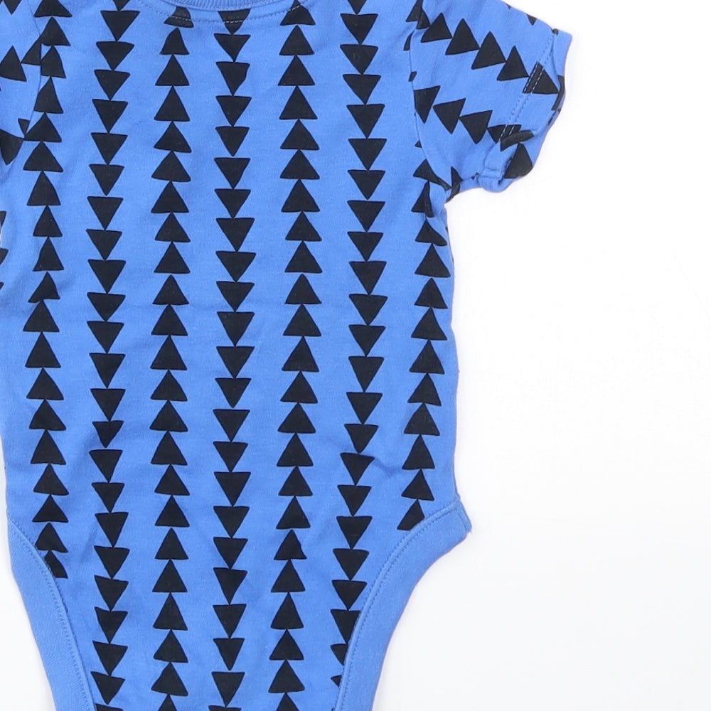 George Boys Blue Geometric Babygrow One-Piece Size 6-9 Months