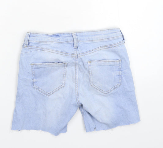 Denim & Co. Womens Blue Denim Bermuda Shorts Size 6