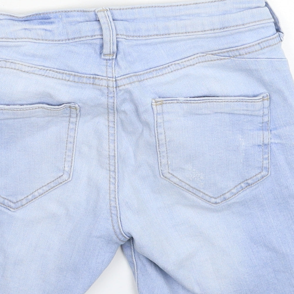 Denim & Co. Womens Blue Denim Bermuda Shorts Size 6