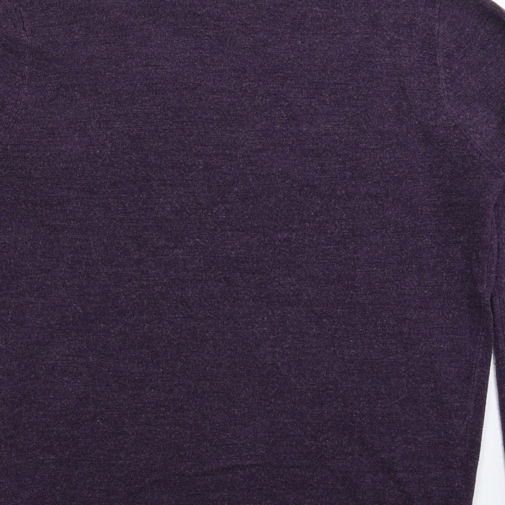 Red Herring Mens Purple Knit Pullover Jumper Size S