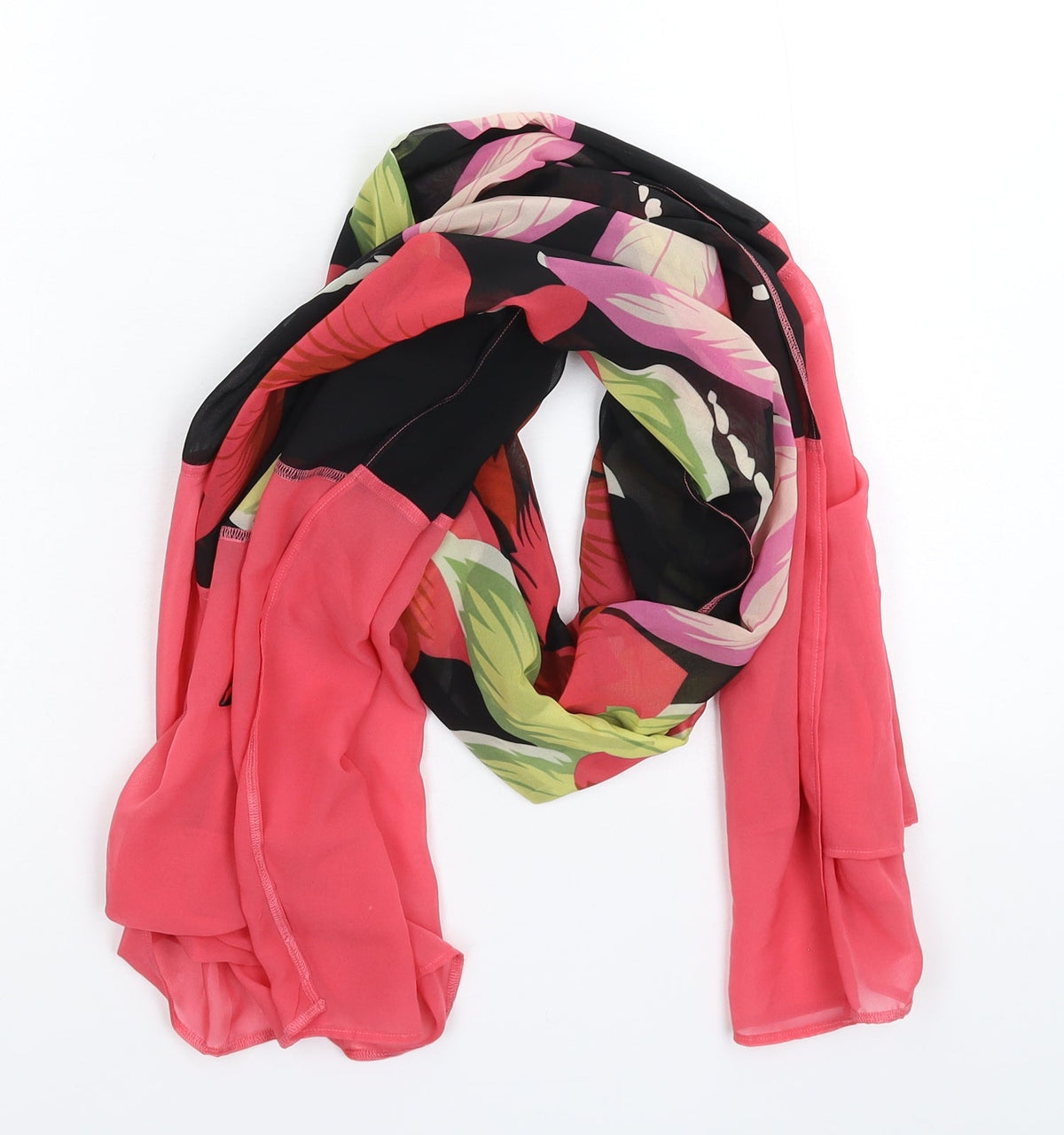 Front view of Lepel women’s multicoloured floral scarf