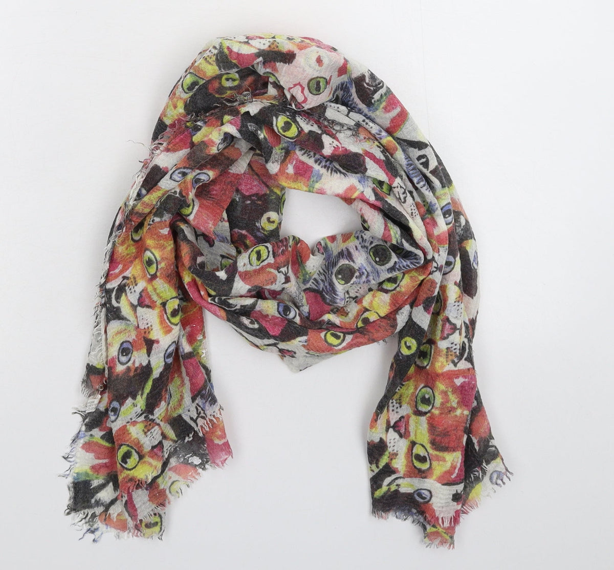Front view of Preworn women’s multicoloured scarf