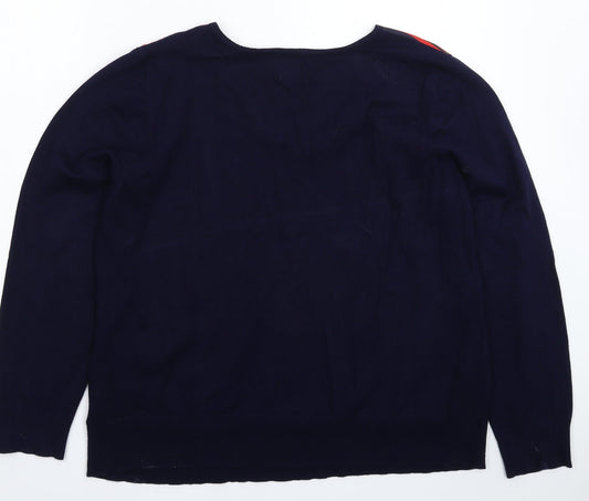 Womens UK Size M Yumi Blue Pullover Jumper