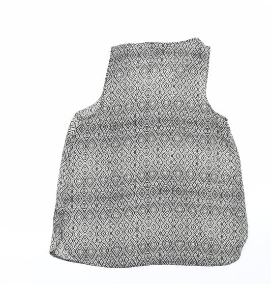 Primark Womens Black Argyle/Diamond Basic Blouse Size 14