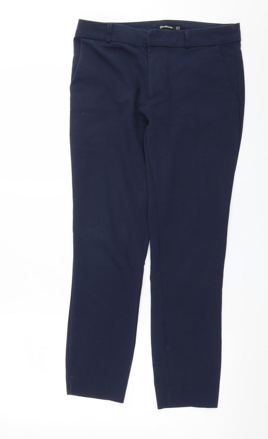 Womens UK Size 8 Stradivarius Slim Fit Blue Trousers
