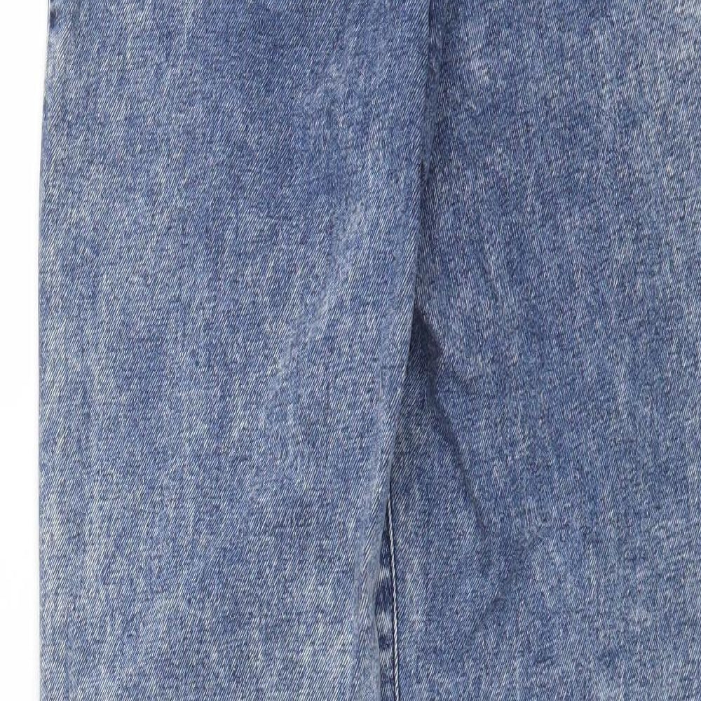 New Look Womens Blue Denim Skinny Jeans Size 6 L25 in - distressed hem
