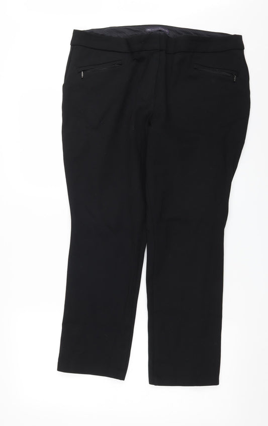 Womens UK Size 16 Marks and Spencer Slim Fit Black Trousers