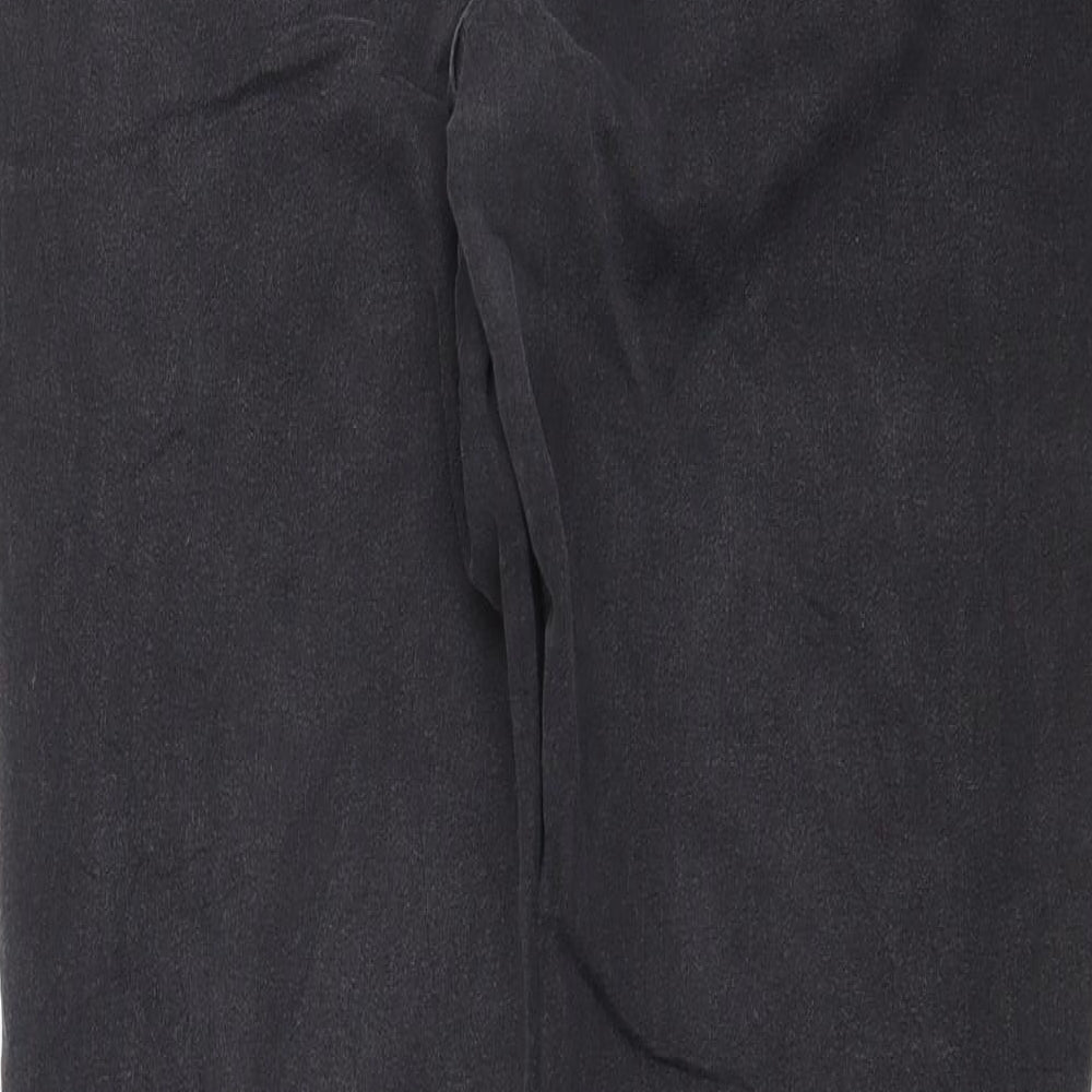Brand and care label for Monki women’s black denim skinny jeans, size UK 30, in, 31-inch leg
