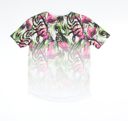 Primark Mens Multicoloured Floral   T-Shirt Size XS  - California