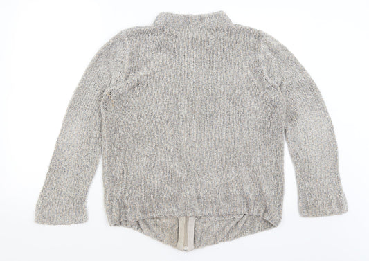 Womens UK Size M BM Collection Grey Full Zip Jumper