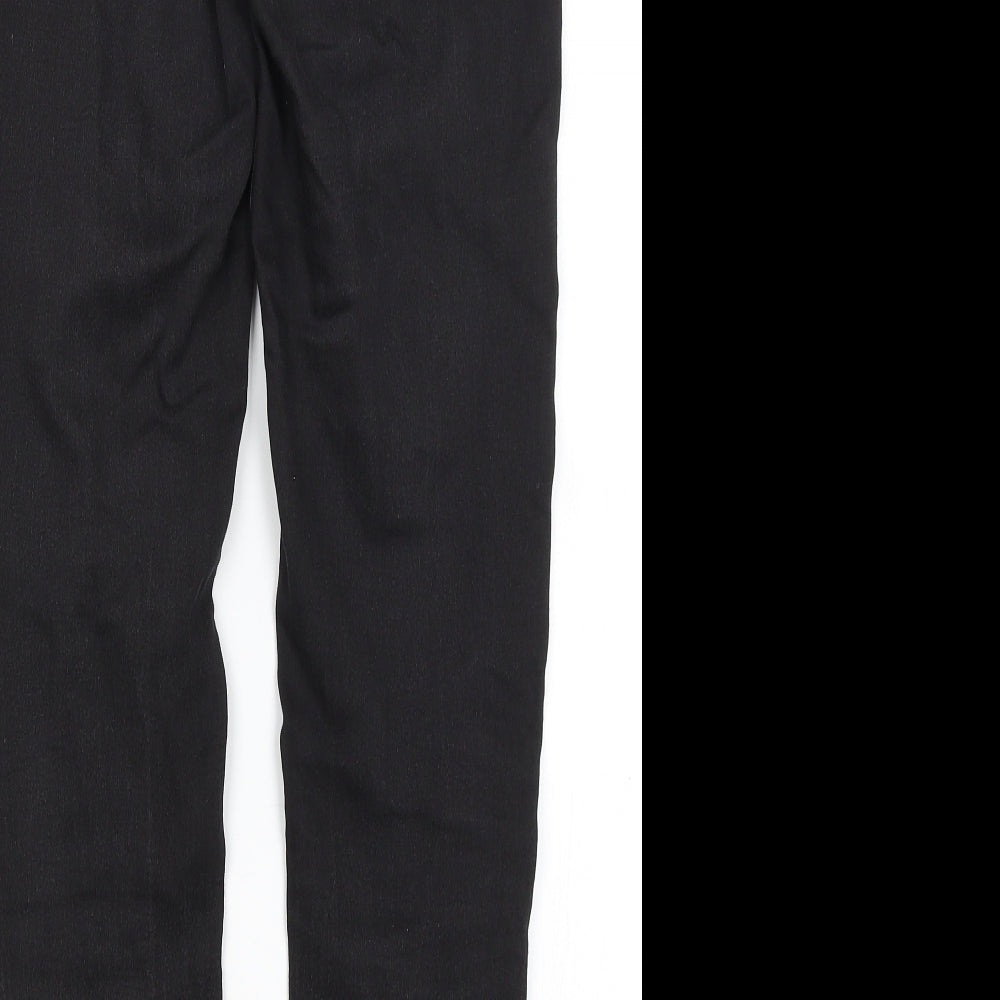 Brand and care label for Denim 365 women’s black jegging jeans, size UK 10, 27-inch leg