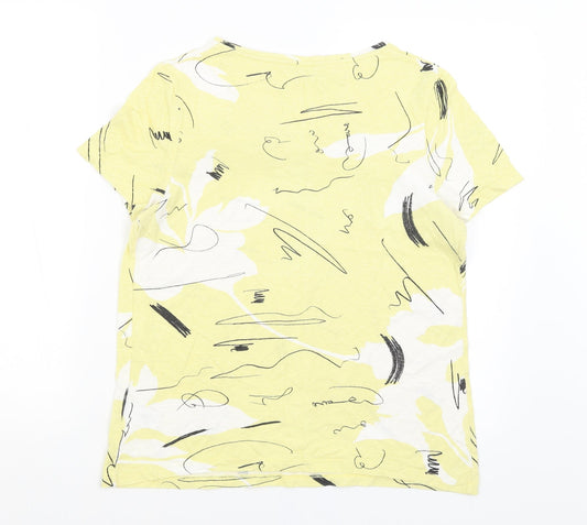 Womens UK Size 10 NEXT Yellow Basic T-Shirt