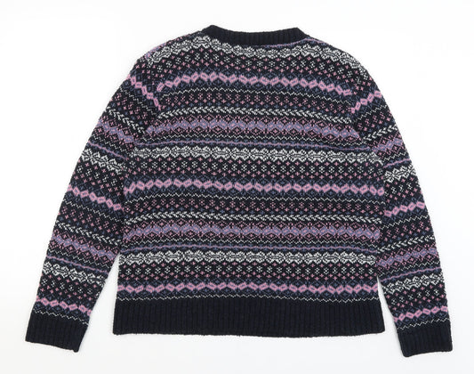 Womens UK Size L Pure & Natural Blue Pullover Jumper