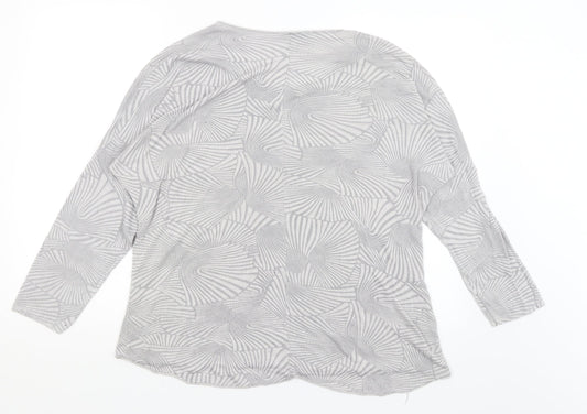 Womens UK Size XL LV Clothing Grey Basic T-Shirt