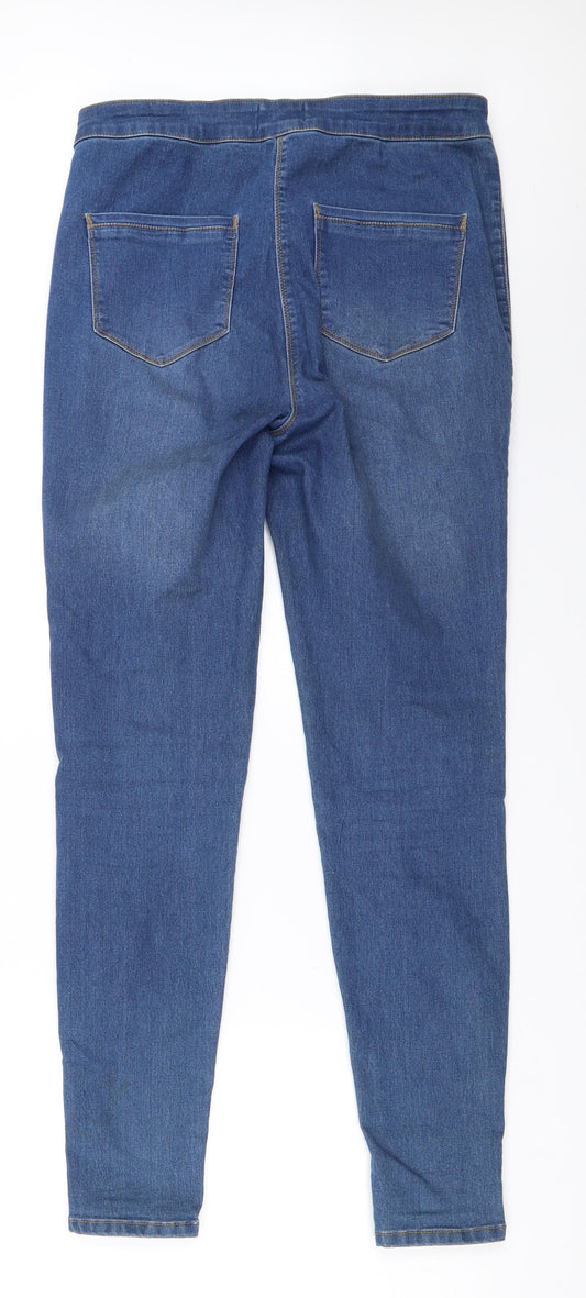 Back view of Matalan women’s blue skinny jeans, size UK 14, 30.5-inch leg