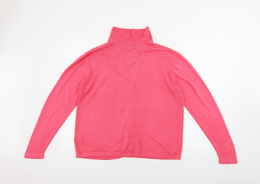 Womens UK Size 18 pure and natural Pink Cardigan Jumper