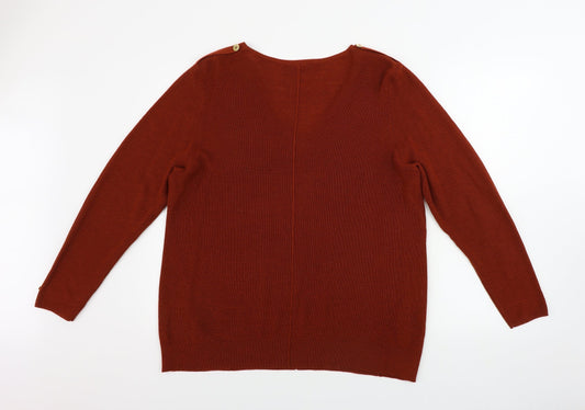Womens UK Size L Wallis Brown Pullover Jumper