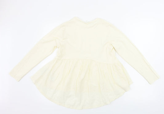 Womens UK Size 10 Peacocks Ivory Basic Blouse