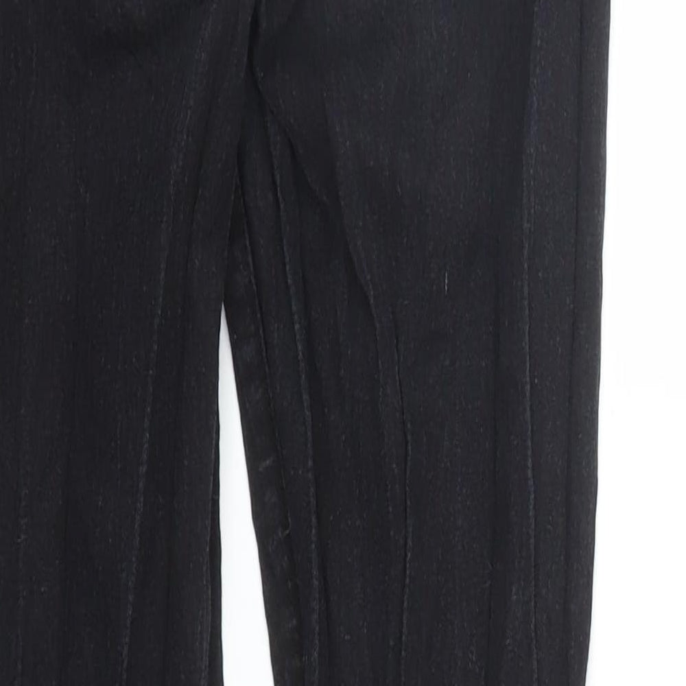 Brand and care label for Primark women’s black denim skinny jeans, size UK 10, 27-inch leg