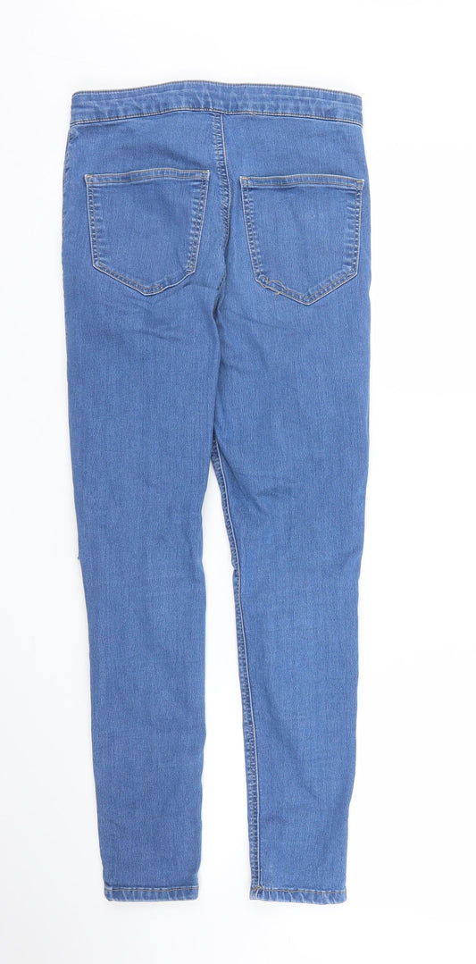 Topshop Womens Blue Denim Skinny Jeans Size S L26 in