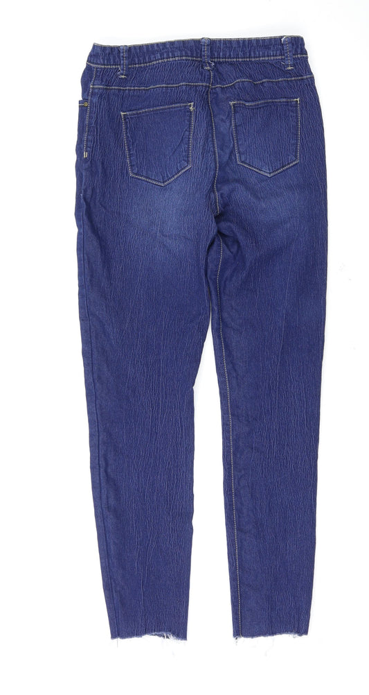 Denim & Co. Womens Blue Skinny Jeans Size 12 L28 in