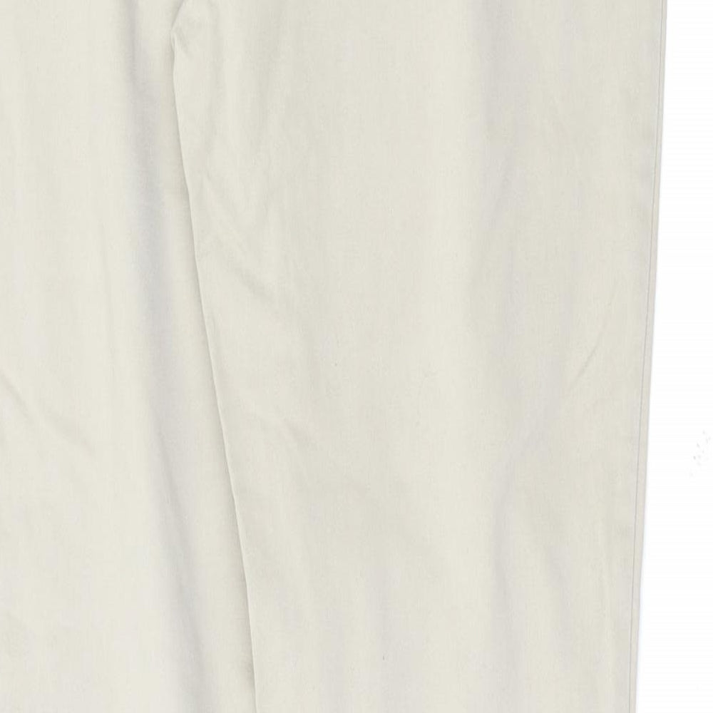 Womens UK Size 14 Marks and Spencer Regular Fit Beige Trousers