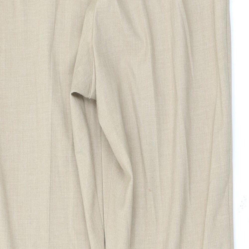 Womens UK Size 14 Marks and Spencer Regular Fit Beige Trousers
