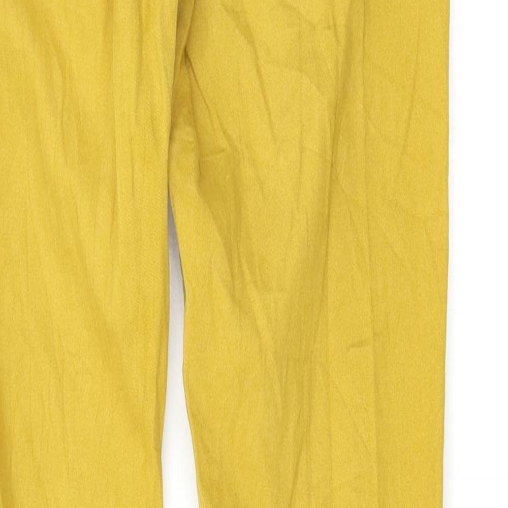 Womens UK Size 30 Preworn Regular Fit Skinny Yellow Jeans