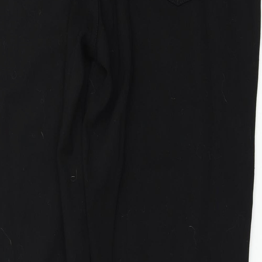 Womens UK Size 40 Preworn Regular Fit Black Trousers