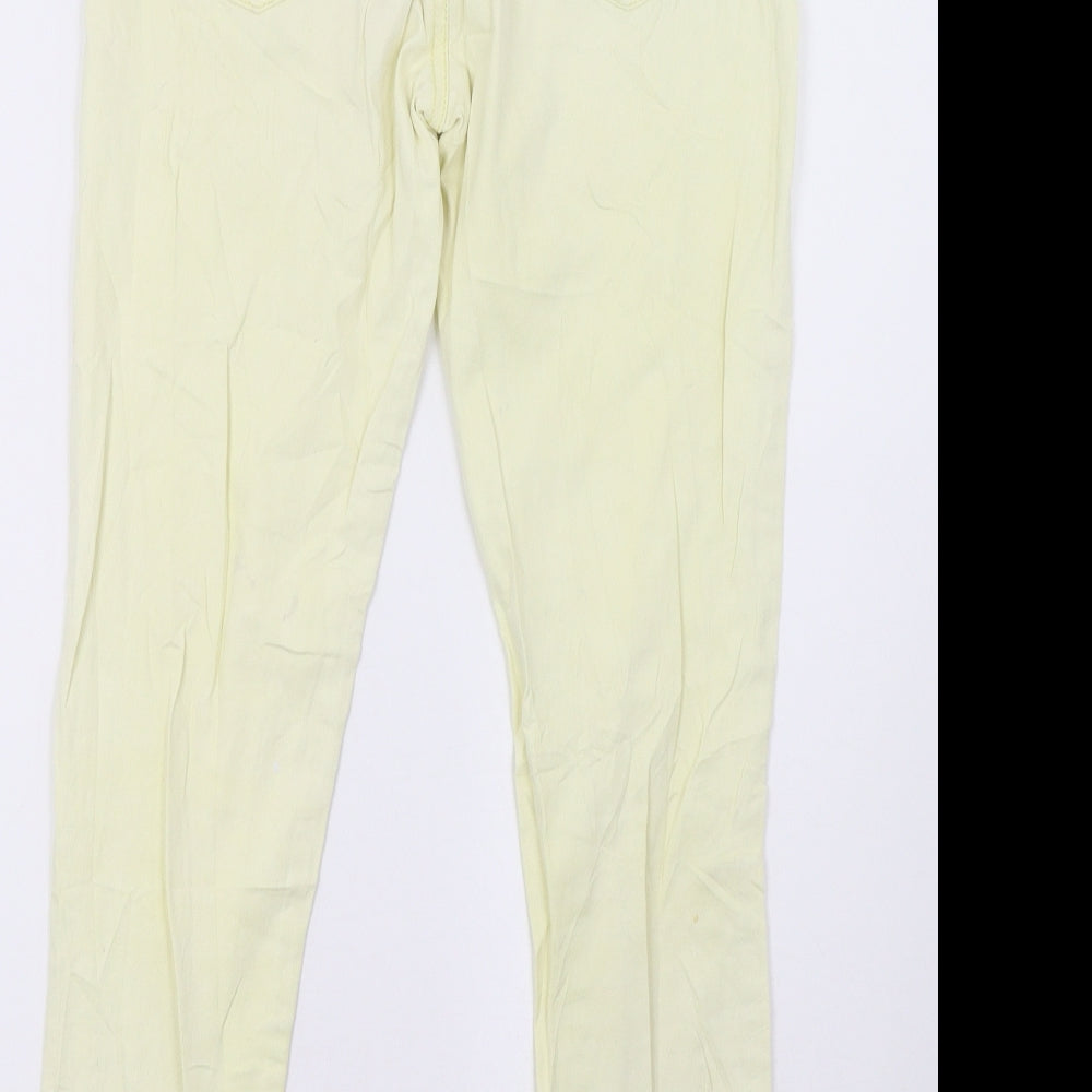 mohiti Womens Yellow Straight Jeans Size 30 L30 in