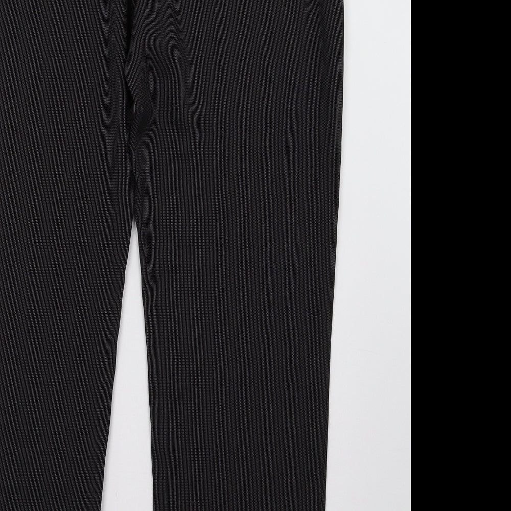Brand and care label for Just Elegance women’s grey trousers, size UK 14, 32-inch leg