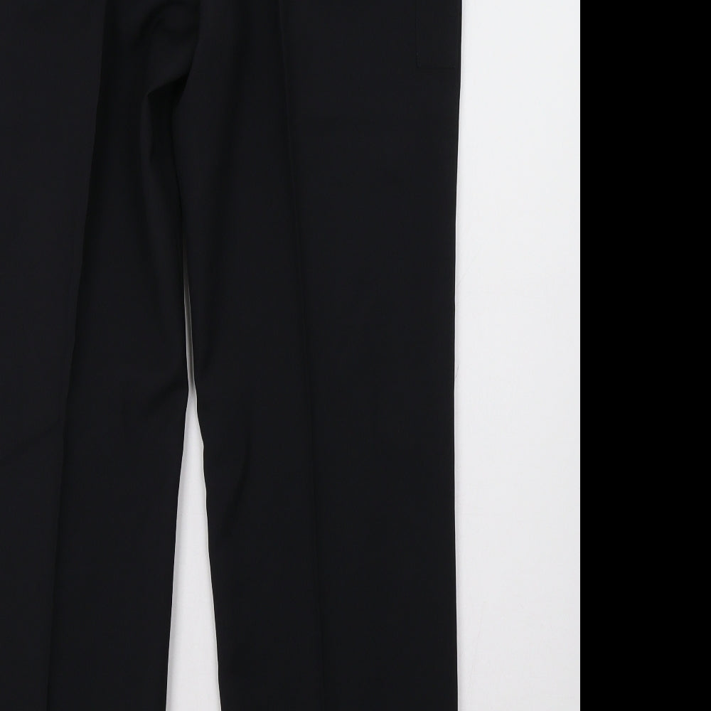 Dimensions Womens Black Trousers Size 12 L30 in