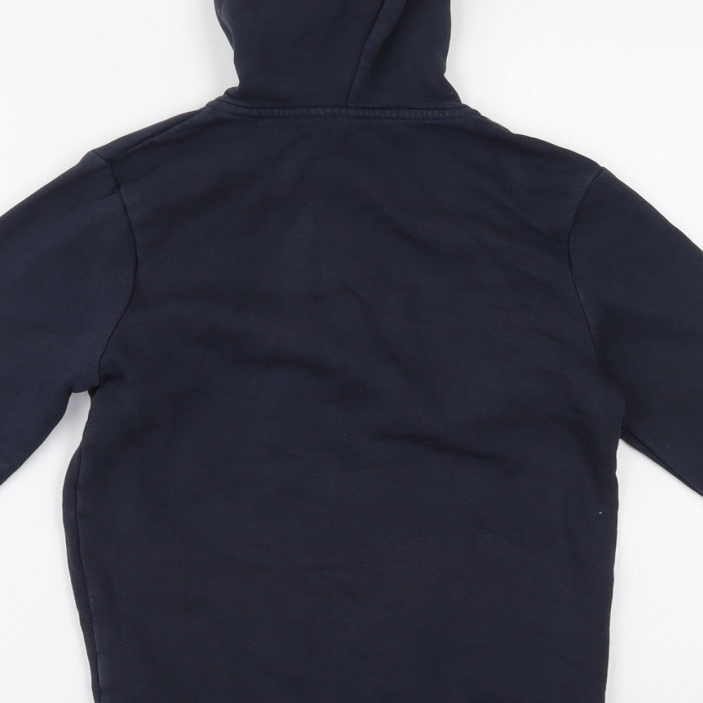 Brand and care label for Tu boys’ blue jacket, size 10, years