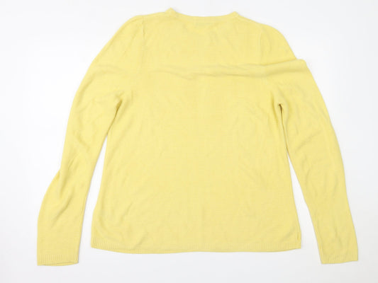 Womens UK Size 16 Marks and Spencer Yellow Pullover Jumper