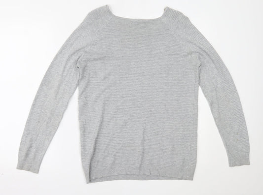 Avenue Womens Grey Basic Blouse Size 14