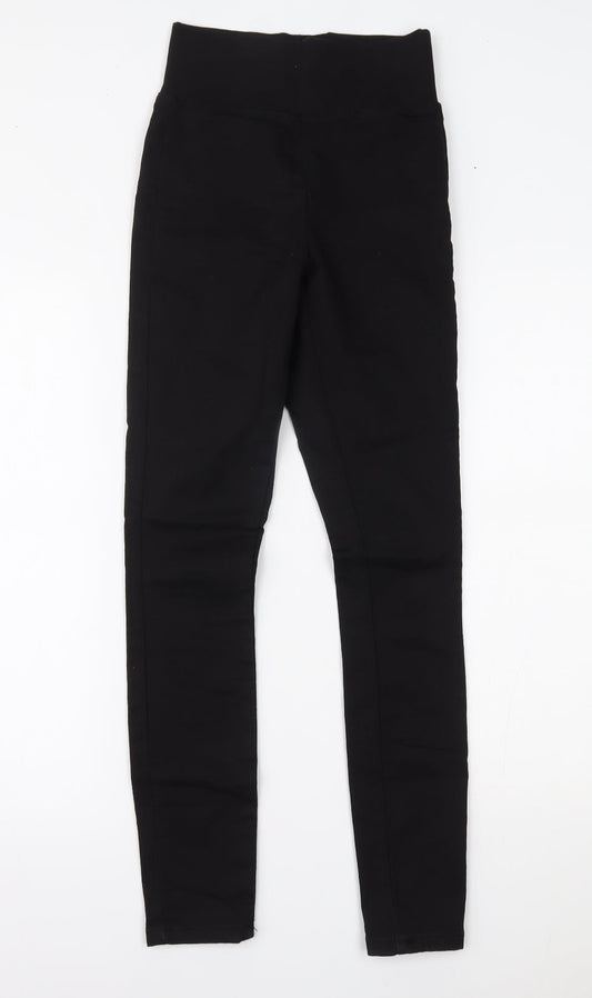 Additional front view of ASOS women’s black jegging jeans, size UK 25, 32-inch leg