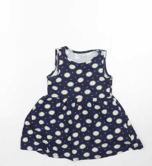 Primark Girls Blue Floral Ball Gown Size 2-3 Years