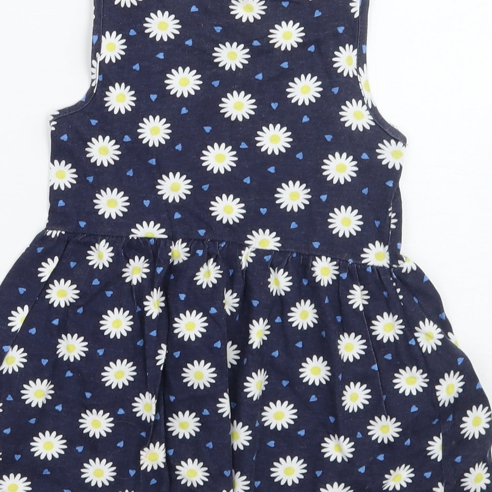 Primark Girls Blue Floral Ball Gown Size 2-3 Years