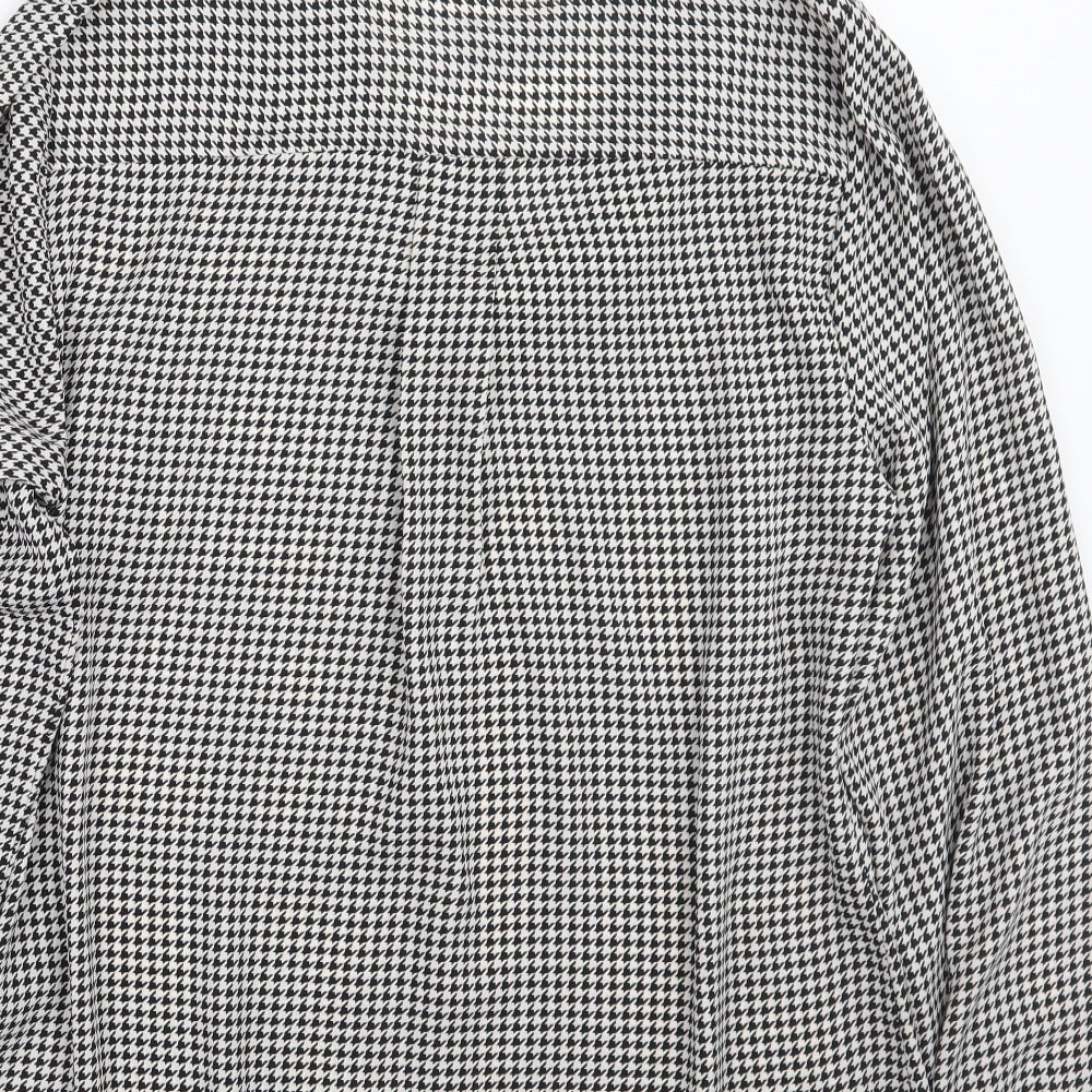 Papaya Womens White Check Basic Button-Up Size 14