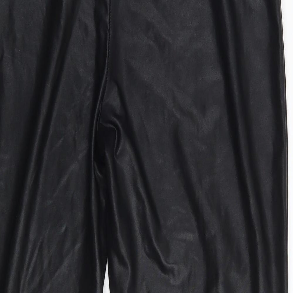 SheIn Womens Black Cropped Trousers Size L L25 in