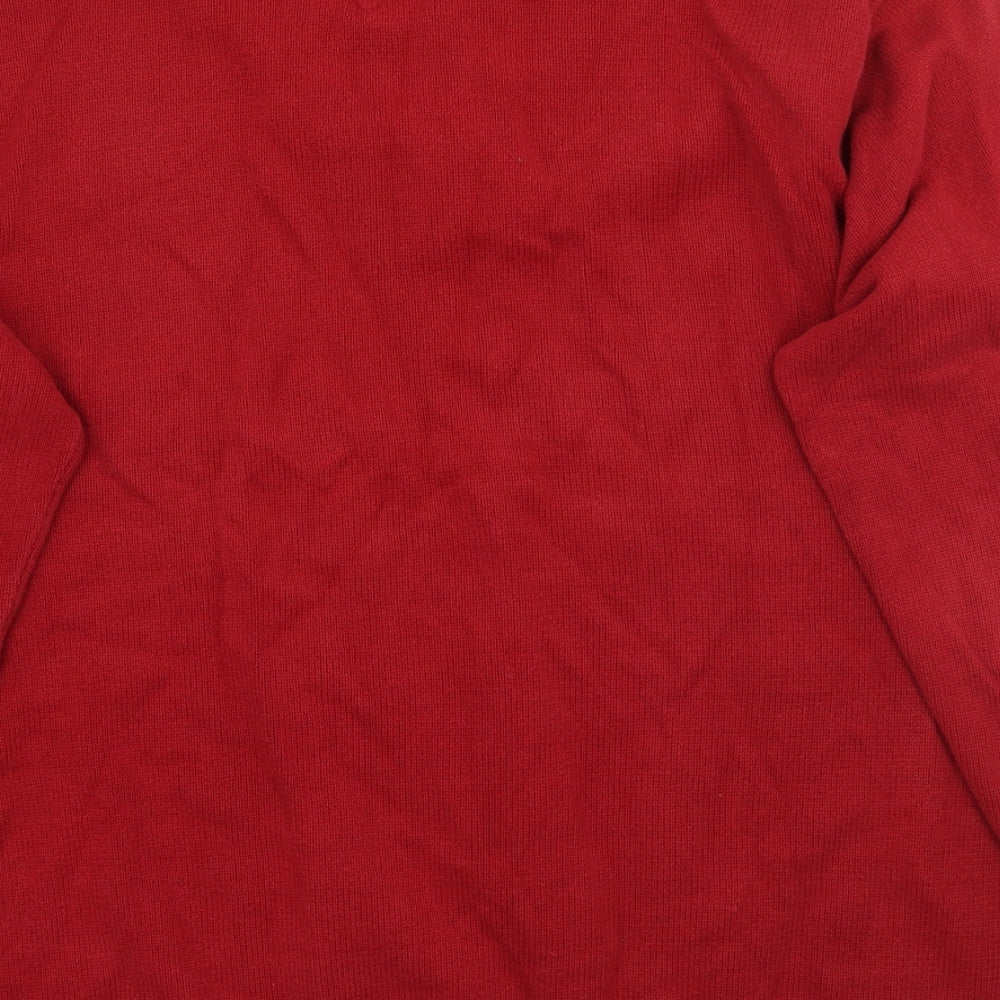 M&Co Mens Red Pullover Jumper