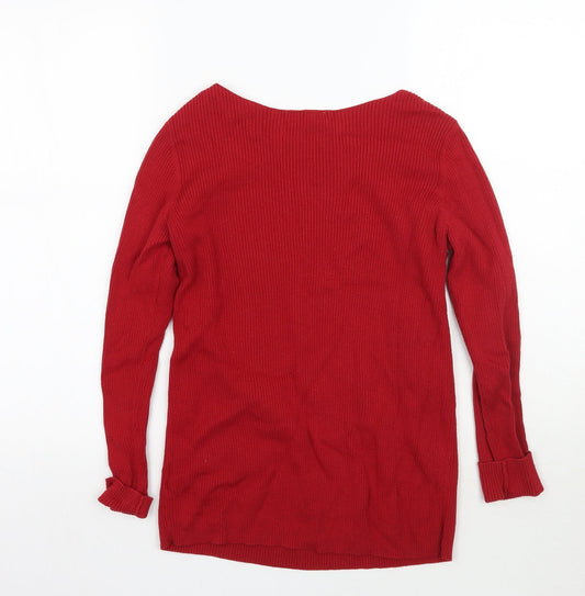 Womens UK Size XS Gap Red Pullover Jumper